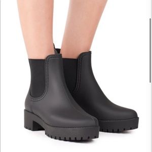 Jeffrey Campbell Cloudy Rain boot black | size 10